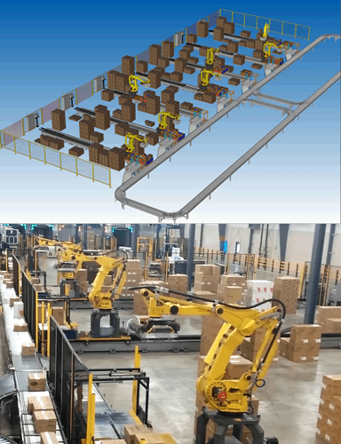 warehouse central palletizing