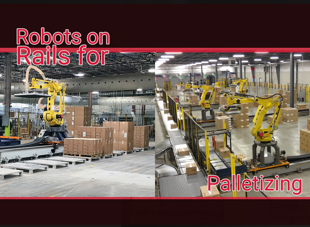 Robots on Rails for Palletizing