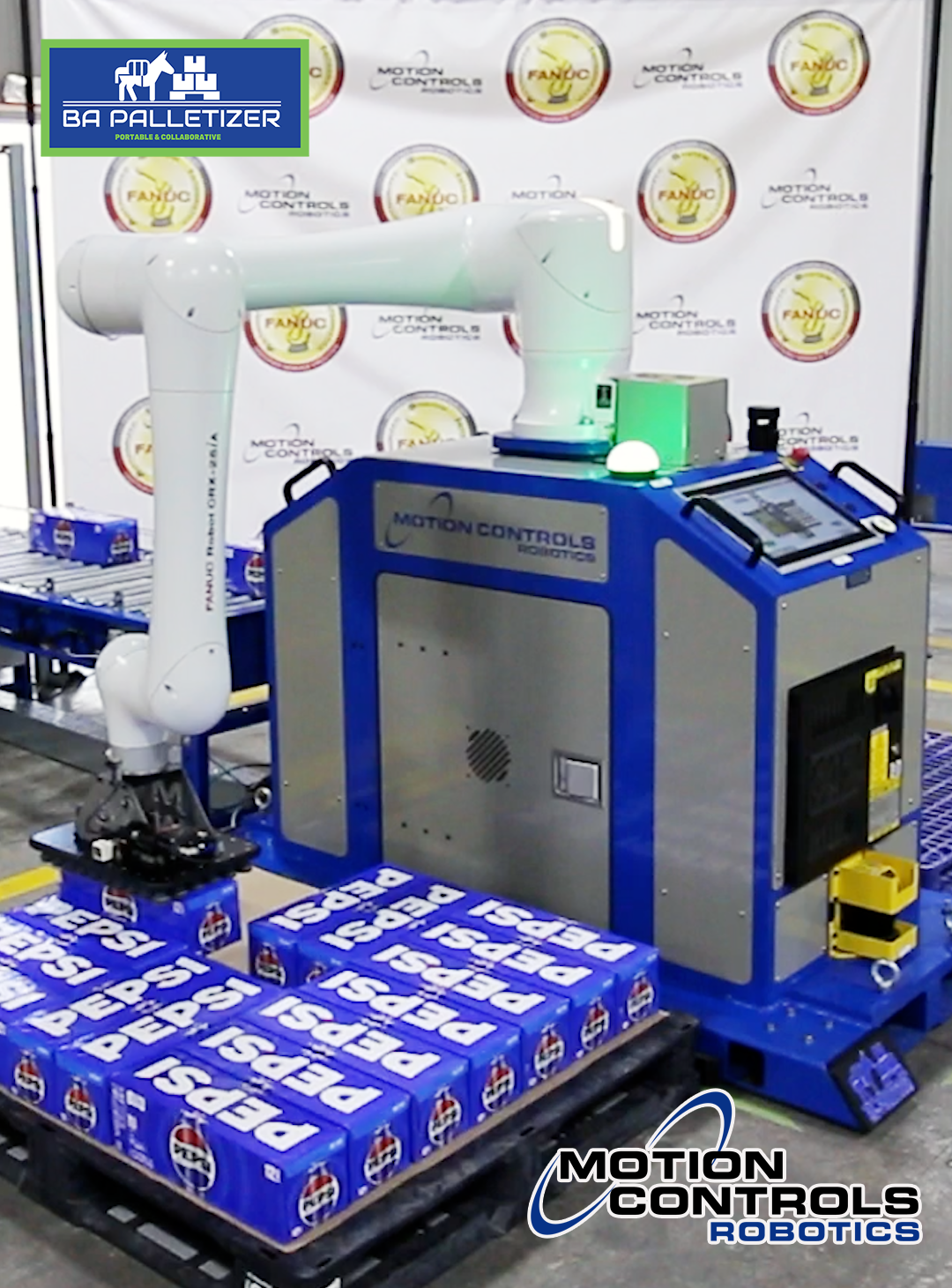 BA Palletizer with area scanner zones