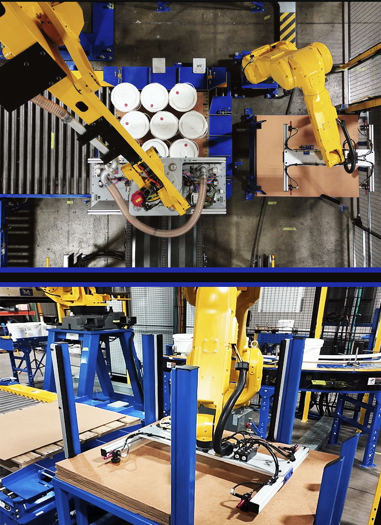 Plastic Pail Depalletizing