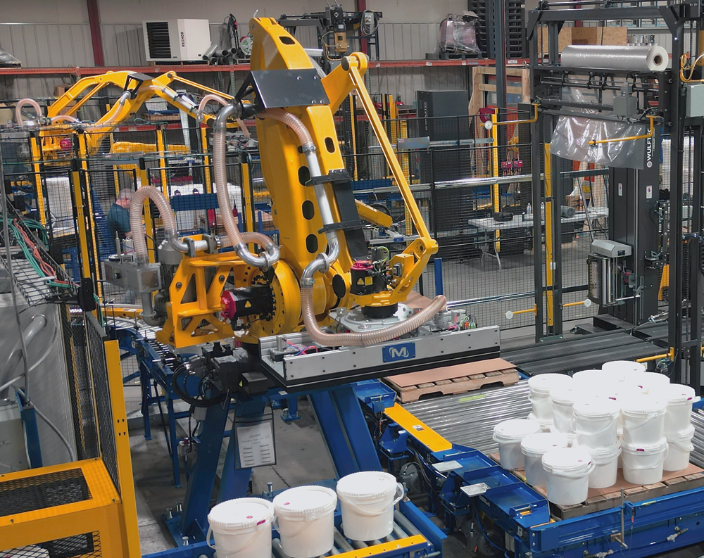 Plastic Pail Depalletizing